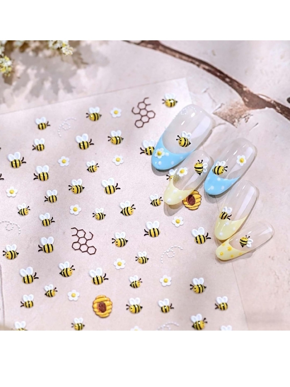 Cute Bee Nail Art Stickers